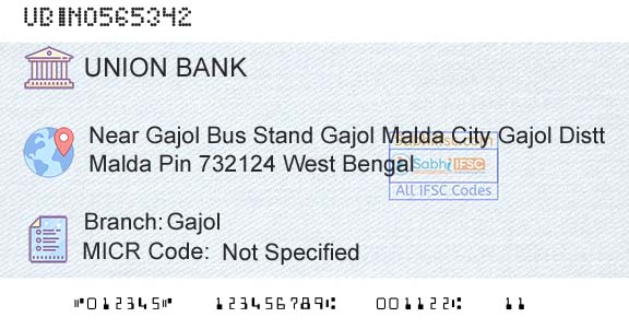 Union Bank Of India GajolBranch 