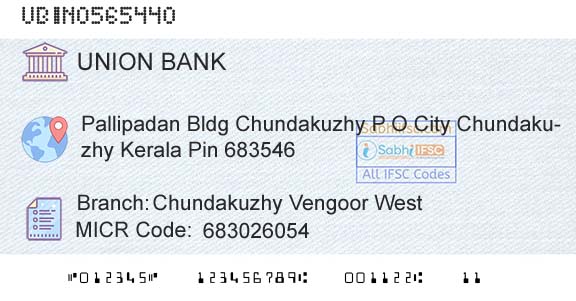 Union Bank Of India Chundakuzhy Vengoor WestBranch 