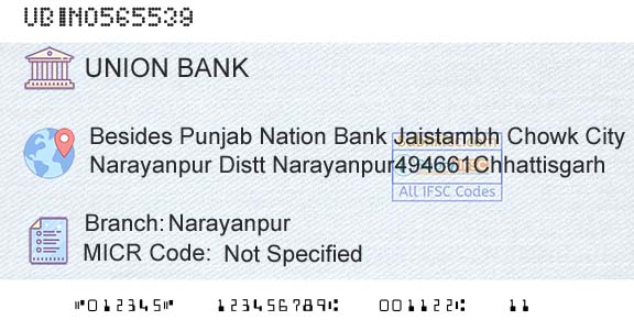 Union Bank Of India NarayanpurBranch 
