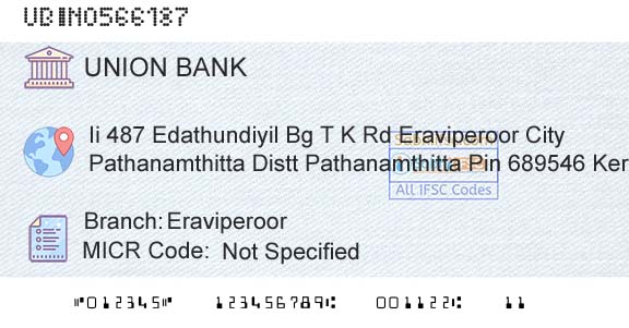 Union Bank Of India EraviperoorBranch 