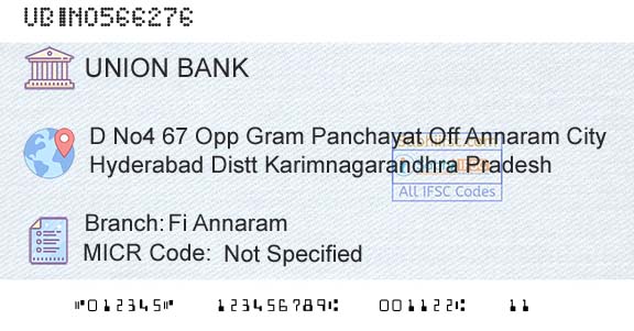 Union Bank Of India Fi AnnaramBranch 