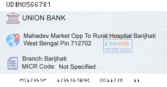 Union Bank Of India BarijhatiBranch 