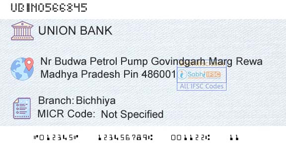 Union Bank Of India BichhiyaBranch 