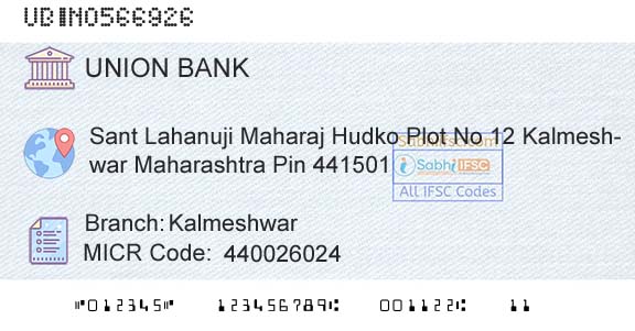 Union Bank Of India KalmeshwarBranch 
