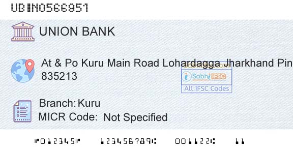 Union Bank Of India KuruBranch 