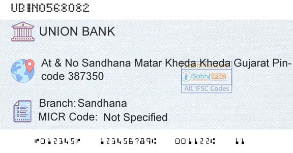 Union Bank Of India SandhanaBranch 