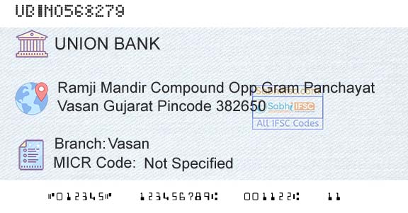 Union Bank Of India VasanBranch 