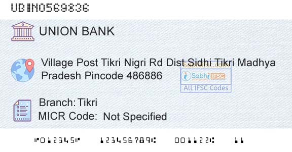Union Bank Of India TikriBranch 