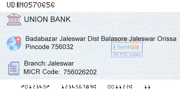 Union Bank Of India JaleswarBranch 