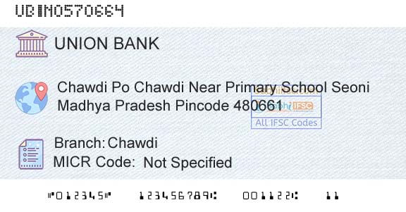 Union Bank Of India ChawdiBranch 