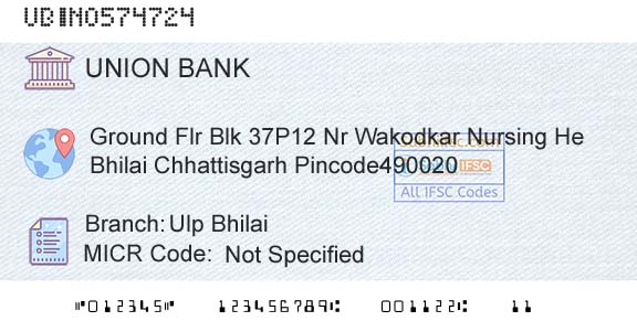 Union Bank Of India Ulp BhilaiBranch 
