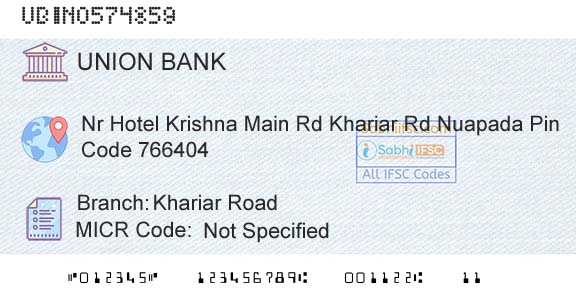 Union Bank Of India Khariar RoadBranch 