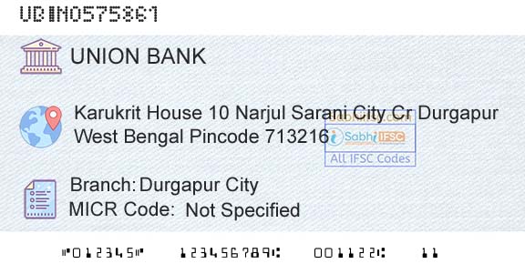 Union Bank Of India Durgapur CityBranch 