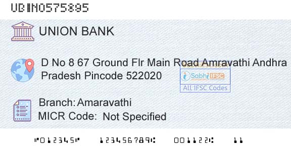 Union Bank Of India AmaravathiBranch 