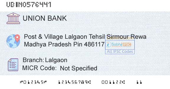 Union Bank Of India LalgaonBranch 