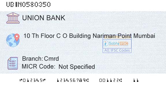 Union Bank Of India CmrdBranch 