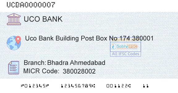 Uco Bank Bhadra AhmedabadBranch 