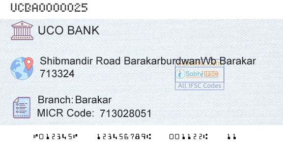 Uco Bank BarakarBranch 