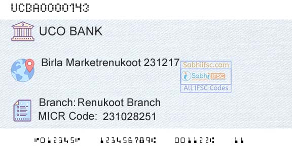 Uco Bank Renukoot BranchBranch 