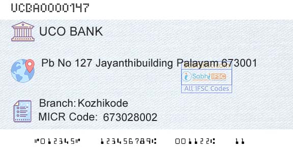 Uco Bank KozhikodeBranch 