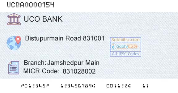Uco Bank Jamshedpur MainBranch 