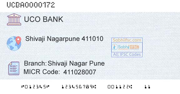 Uco Bank Shivaji Nagar PuneBranch 