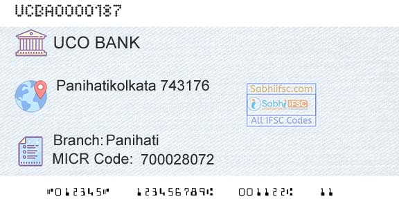 Uco Bank PanihatiBranch 