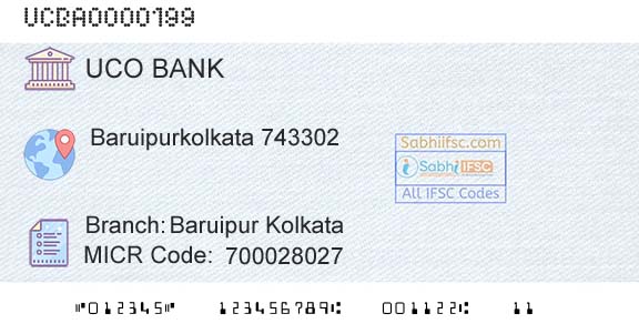 Uco Bank Baruipur KolkataBranch 