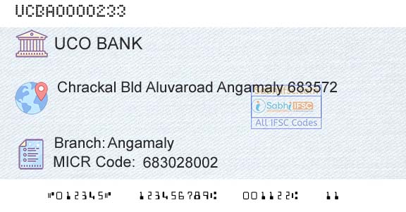 Uco Bank AngamalyBranch 