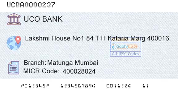 Uco Bank Matunga MumbaiBranch 