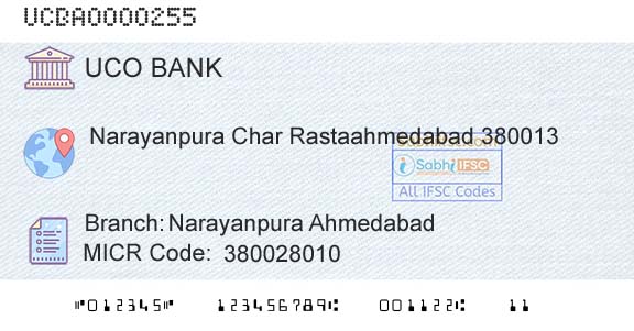Uco Bank Narayanpura AhmedabadBranch 