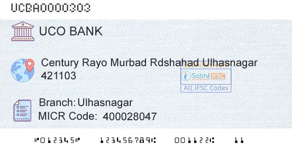 Uco Bank UlhasnagarBranch 