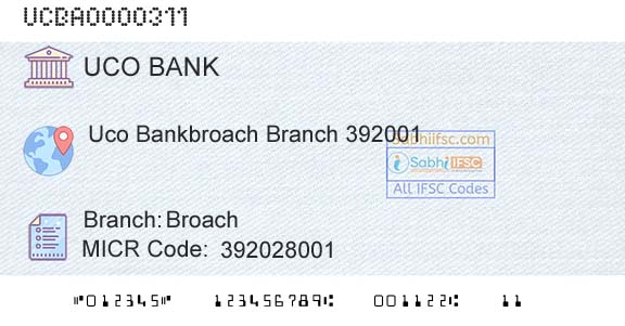 Uco Bank BroachBranch 