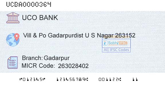 Uco Bank GadarpurBranch 