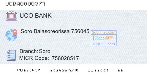 Uco Bank SoroBranch 
