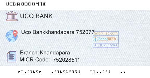 Uco Bank KhandaparaBranch 