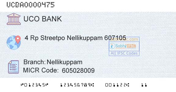 Uco Bank NellikuppamBranch 