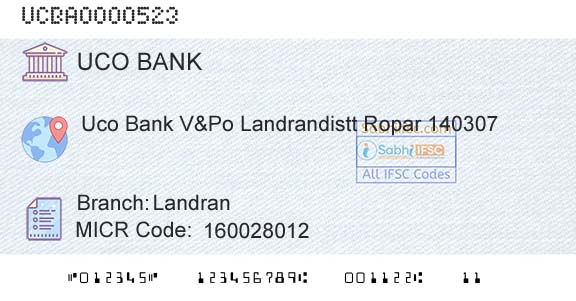 Uco Bank LandranBranch 