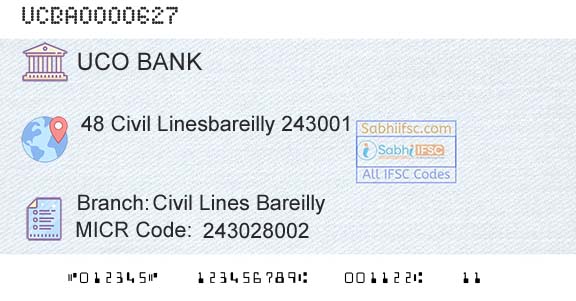 Uco Bank Civil Lines BareillyBranch 