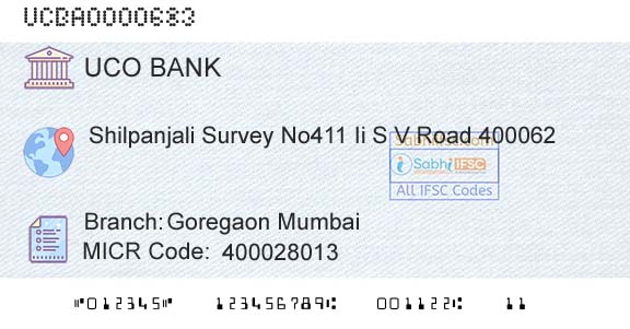 Uco Bank Goregaon MumbaiBranch 