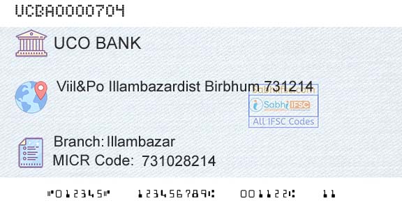 Uco Bank IllambazarBranch 