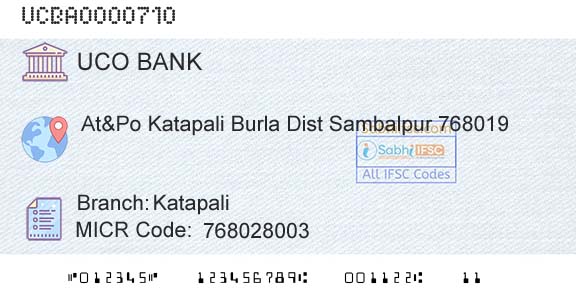 Uco Bank KatapaliBranch 