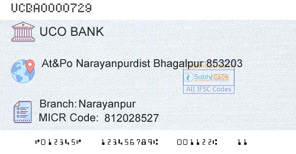 Uco Bank NarayanpurBranch 