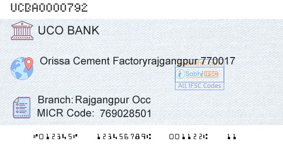 Uco Bank Rajgangpur OccBranch 