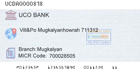 Uco Bank MugkalyanBranch 