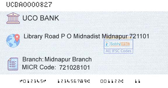 Uco Bank Midnapur BranchBranch 
