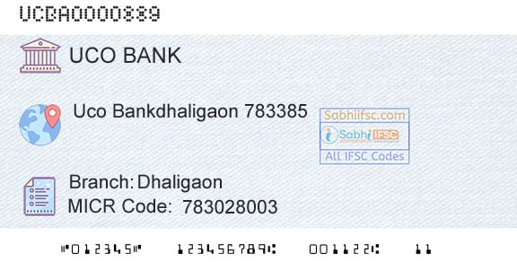 Uco Bank DhaligaonBranch 