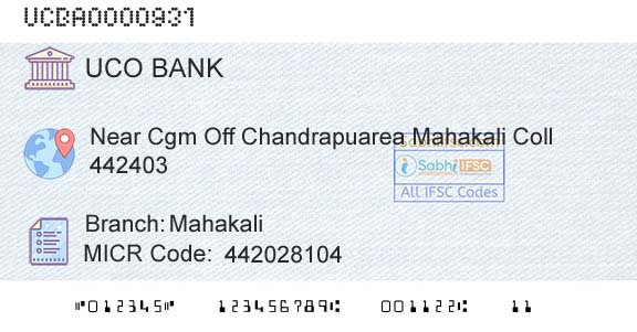 Uco Bank MahakaliBranch 