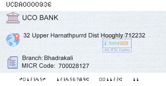 Uco Bank BhadrakaliBranch 