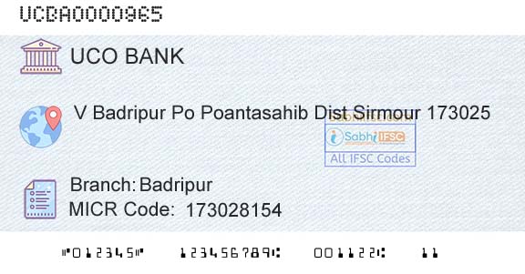 Uco Bank BadripurBranch 